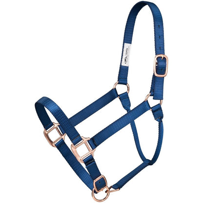 Tough1 Premium Nylon Halter and Lead with Rose Gold Hardware