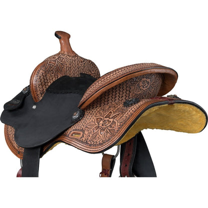 Tough1 Youth Black Lotus Barrel Saddle
