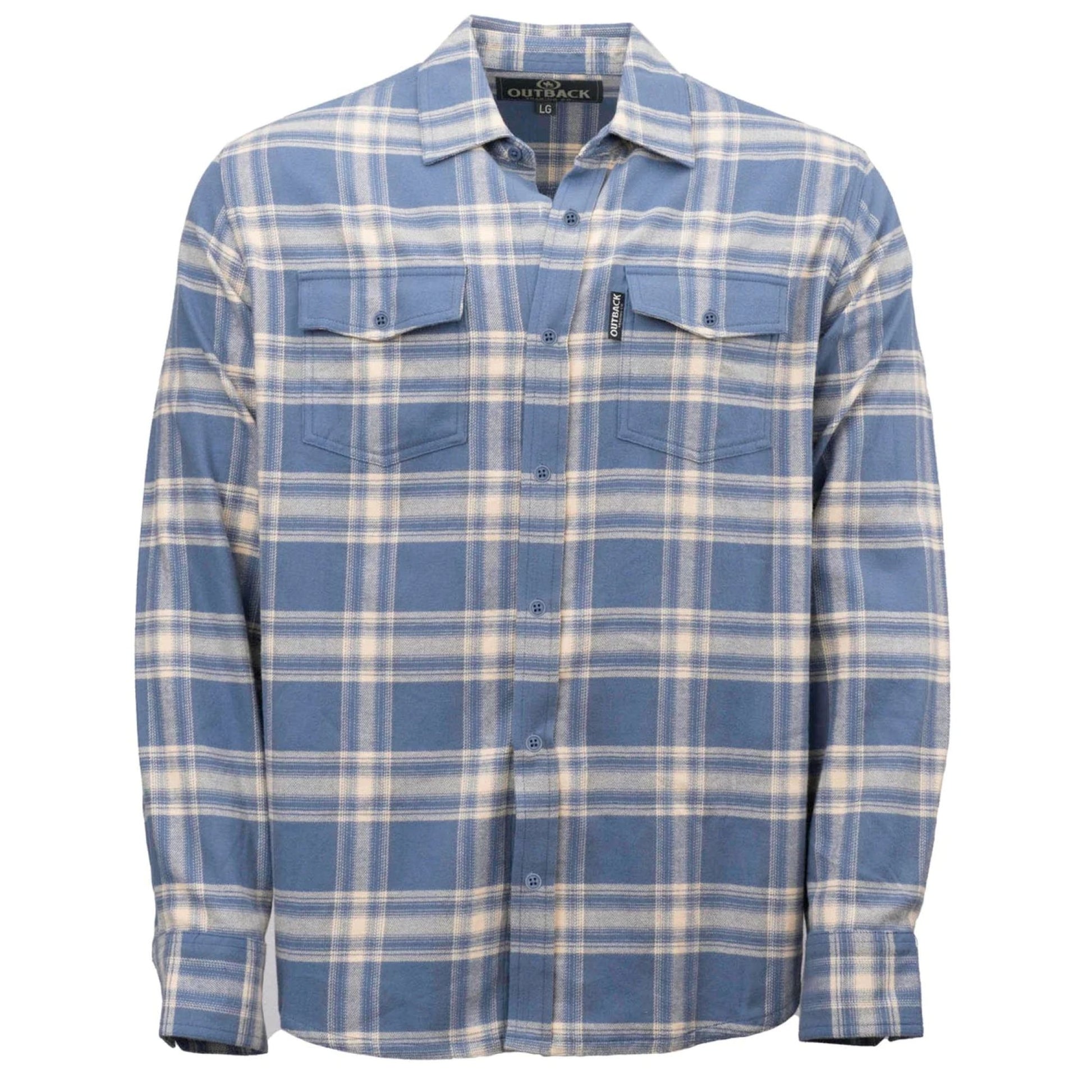 Outback Trading Mens Cotton Plaid Outback Shirt