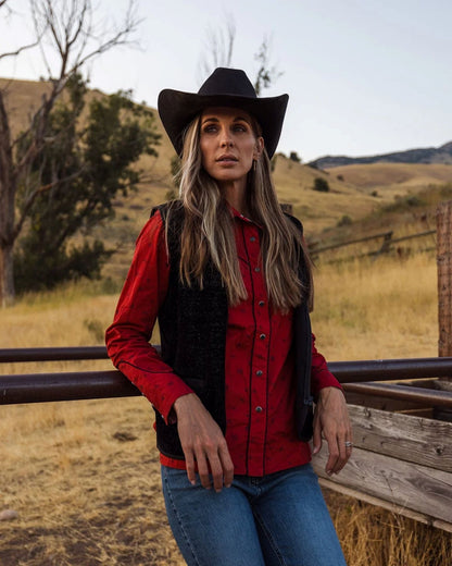 Outback Trading Ladies Cattle Brand Shirt