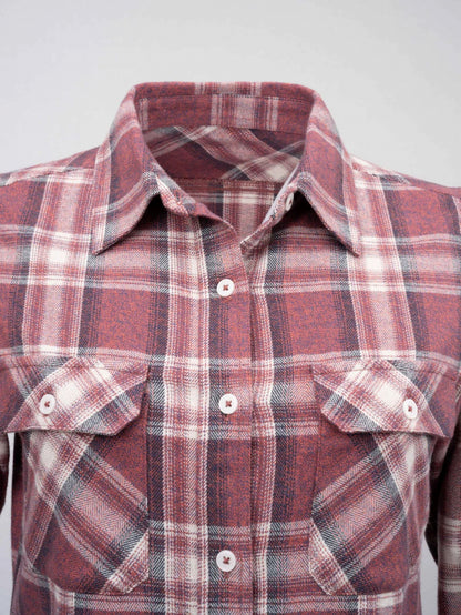 Outback Trading Ladies Cotton Plaid Outback Shirt