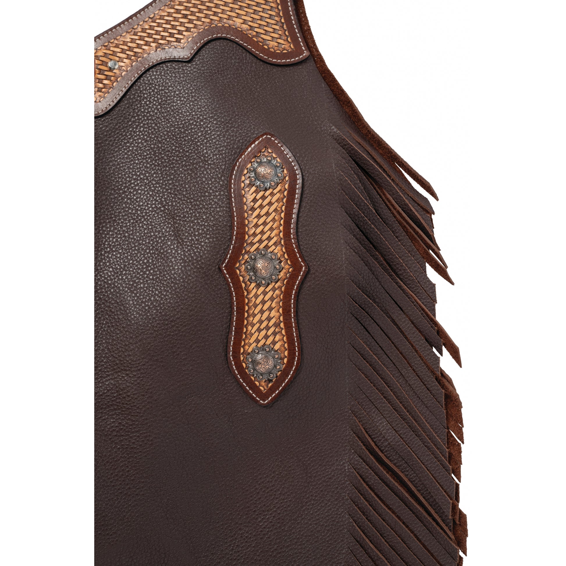 Weaver Kids Leather Basketweave Cowboy Chinks