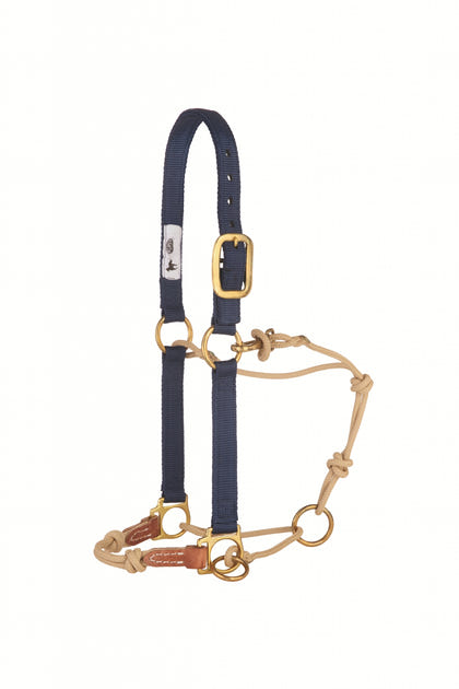 Weaver Kalley Krickeberg Nylon & Rope Combination Horsemans Halter with Side Ring