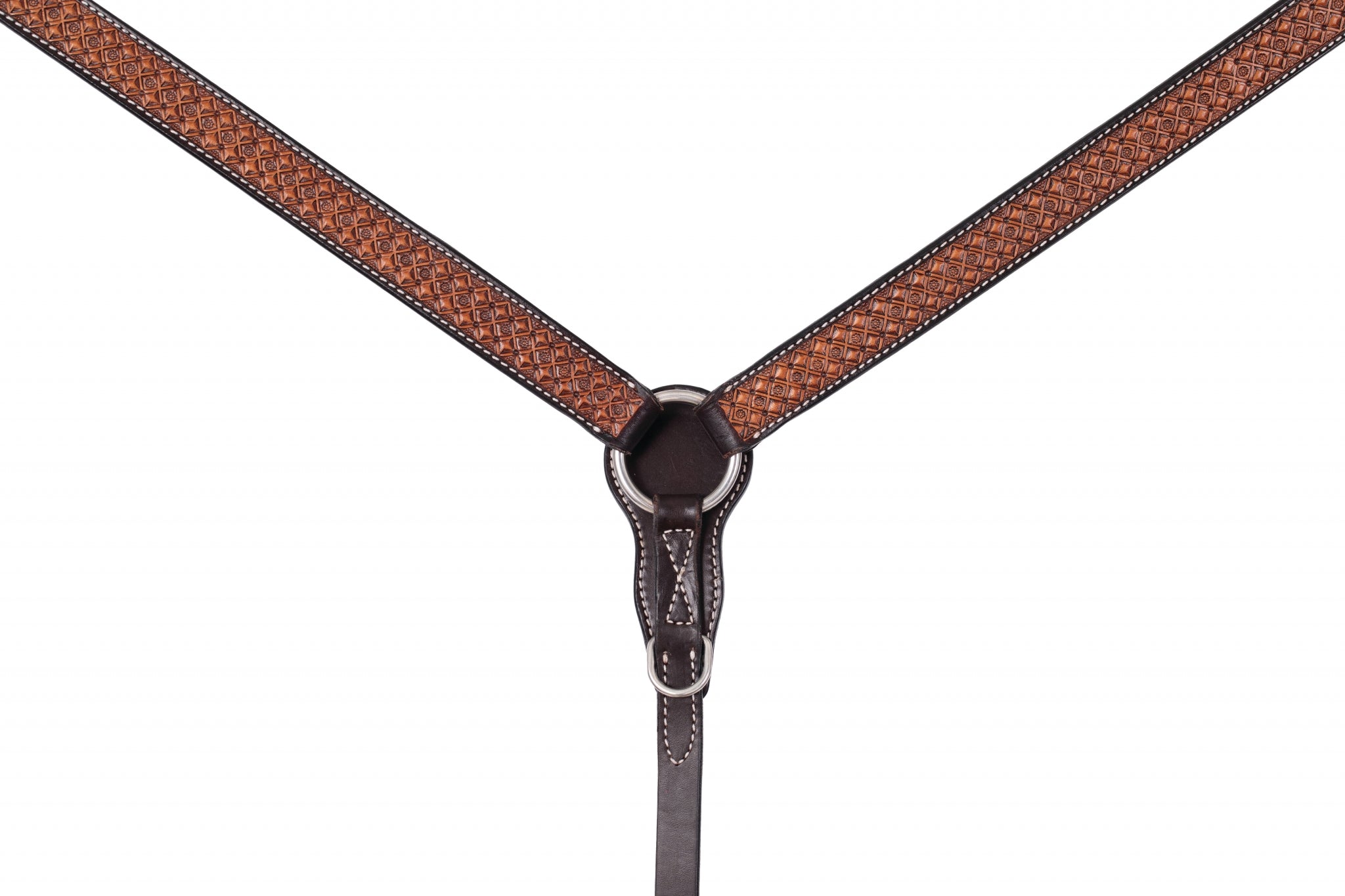 Weaver Floret Tooled Straight Breast Collar