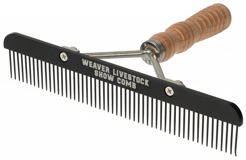Weaver Teflon Show Comb with Wooden Handle