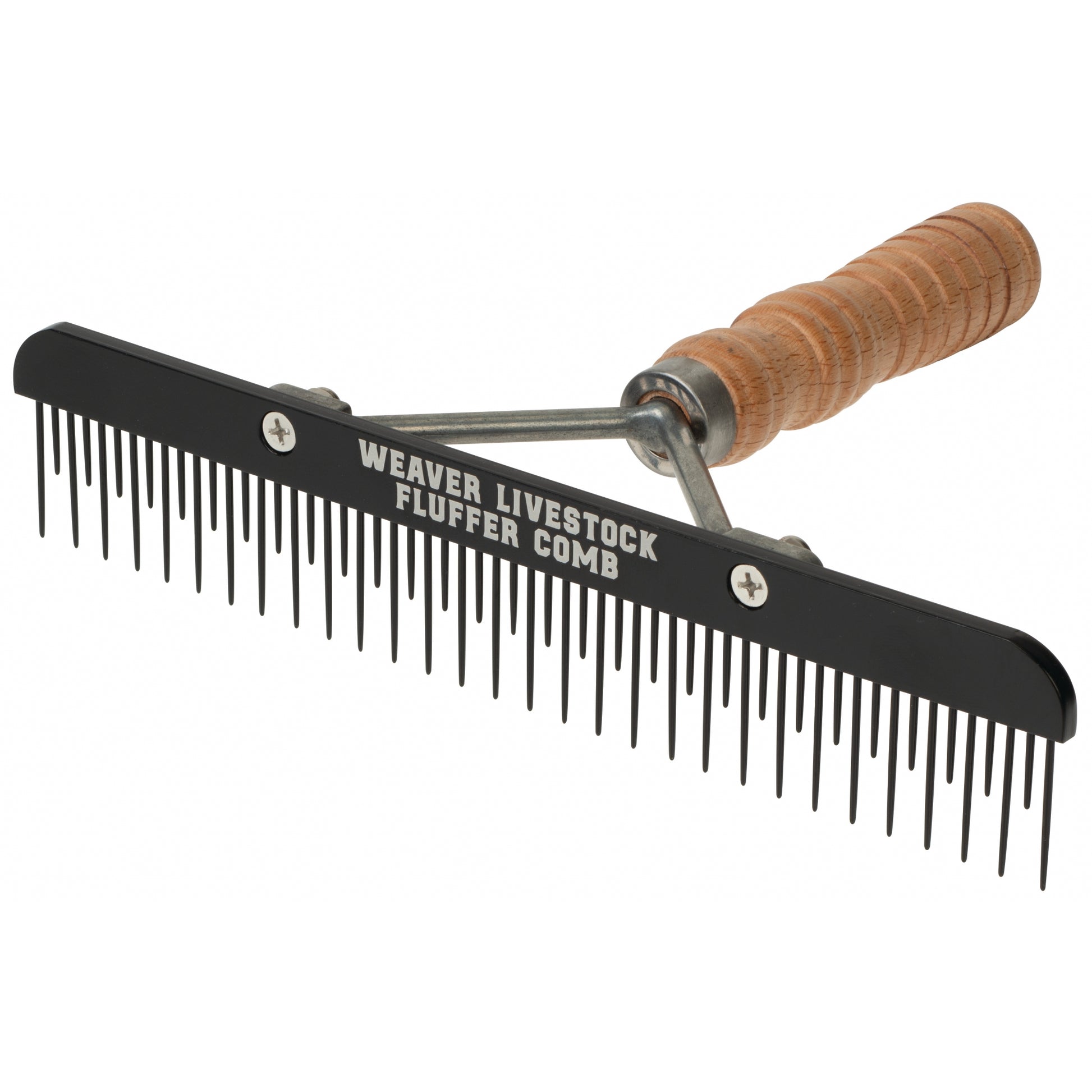 Weaver Teflon Fluffer Comb with Wooden Handle