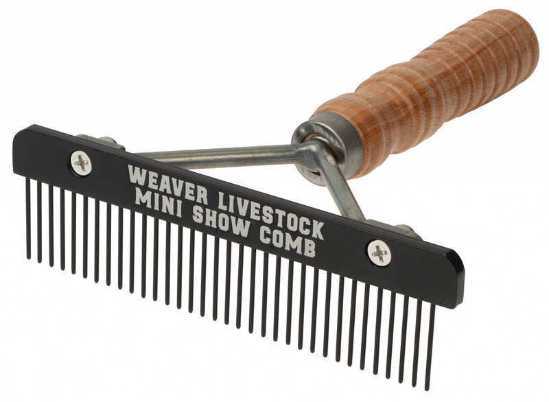 Weaver Mini Show Comb with Wood Handle and Teflon Blade