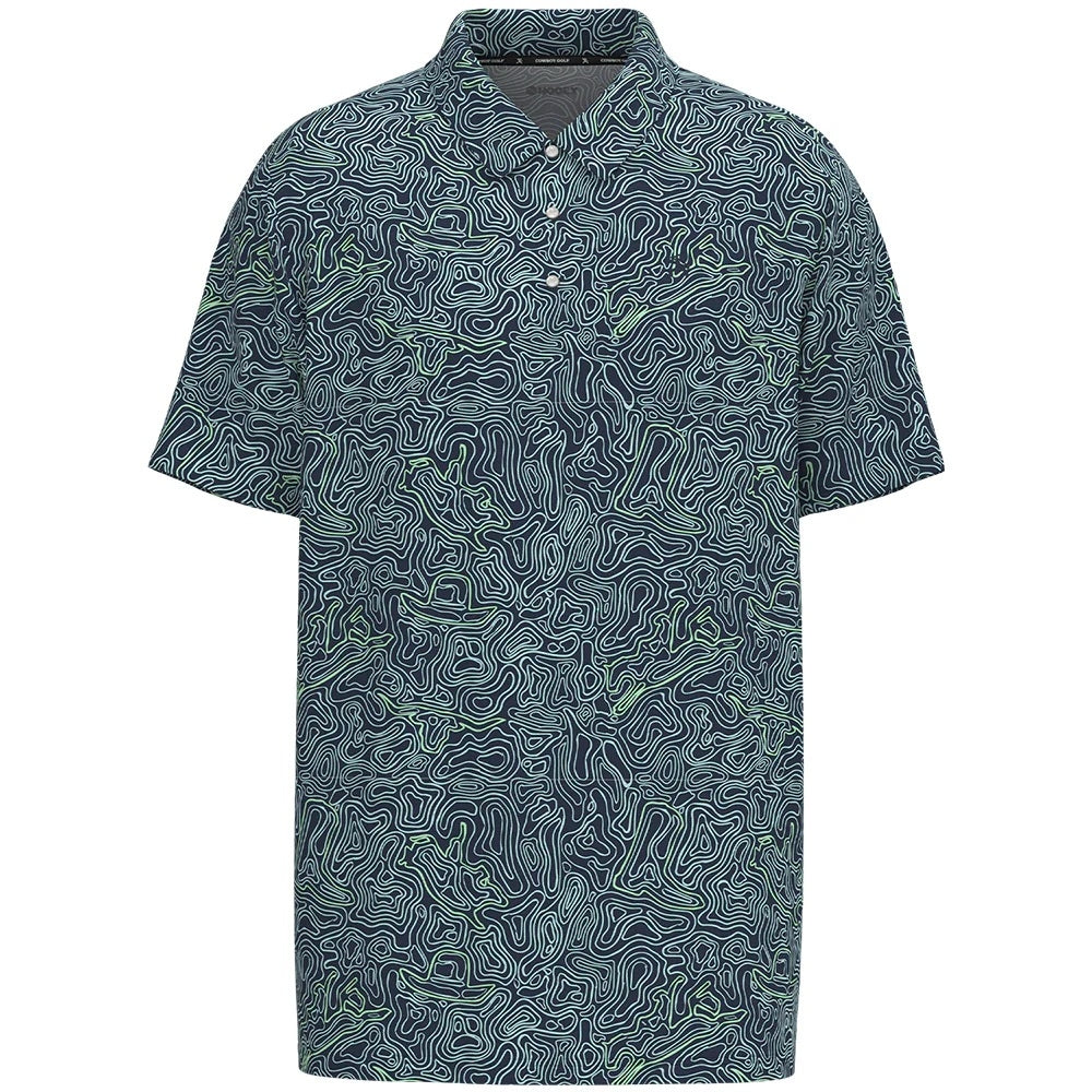 Hooey Mens "The Drive" Inkwell Polo with Cloud Blue