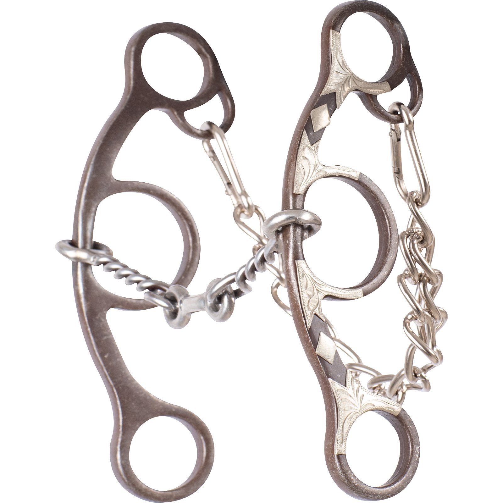 Classic Equine Sherry Cervi Short Shank Gag Barrel Bit with Small Twisted Wire Dogbone