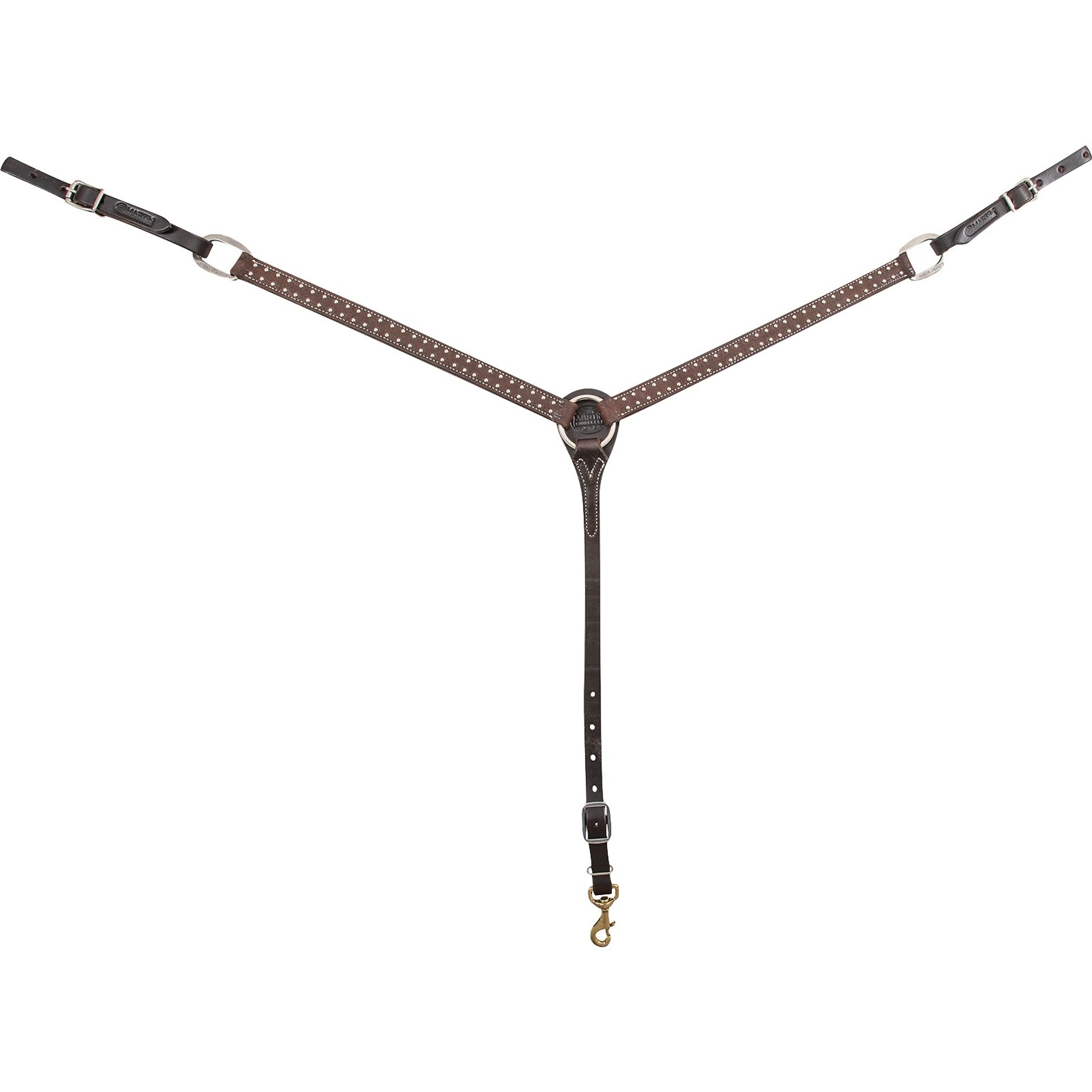 Martin Saddlery 1 inch Breastcollar Roughout with Silver Dots