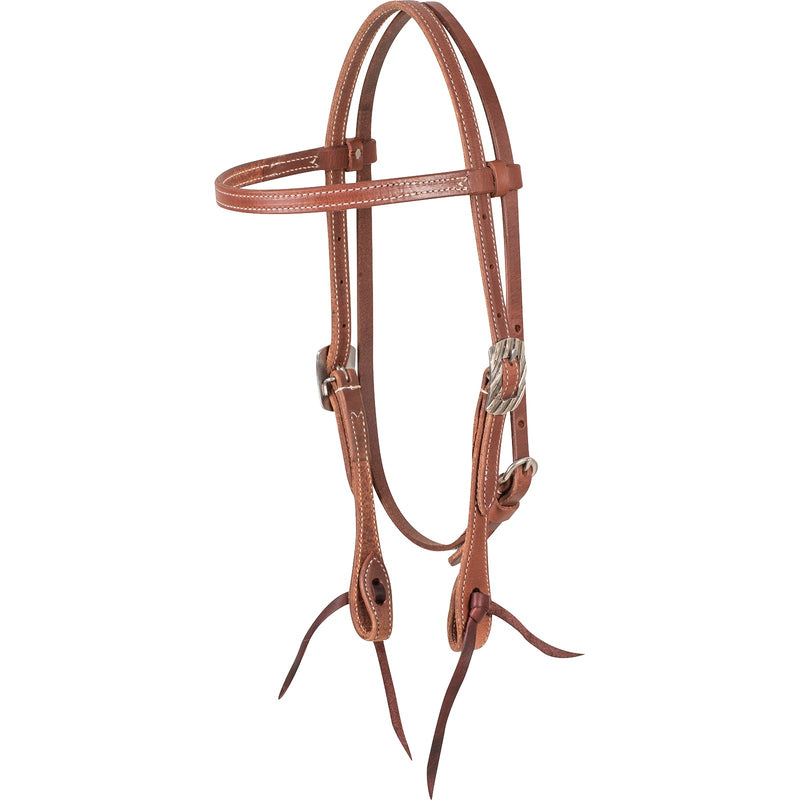 Martin Saddlery Browband Harness Headstall with Bandera Buckle Latigo Ties