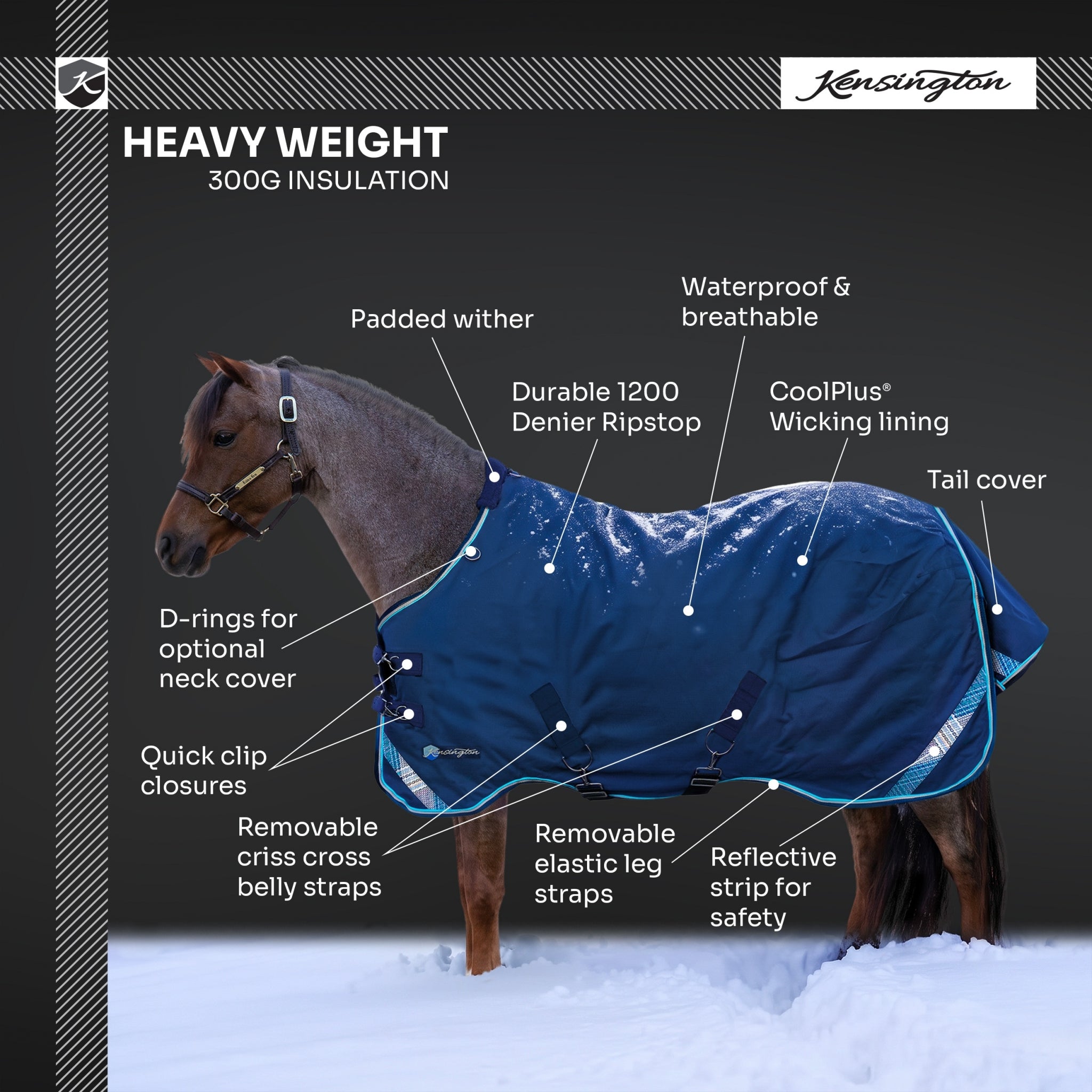 Kensington Horse 1200D SureFit Turnout 300g