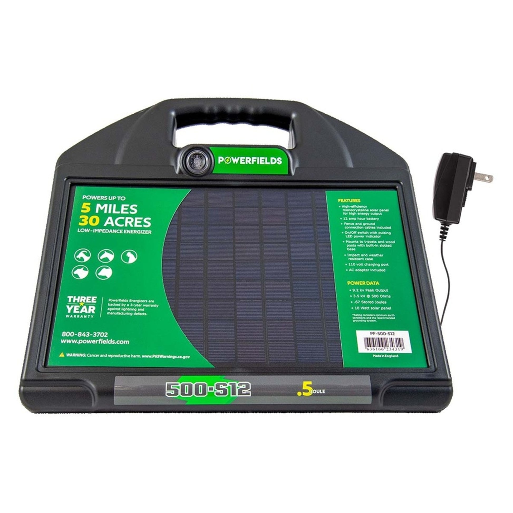 Powerfields 0.5 Joule Solar 12 Volt DC Energizer