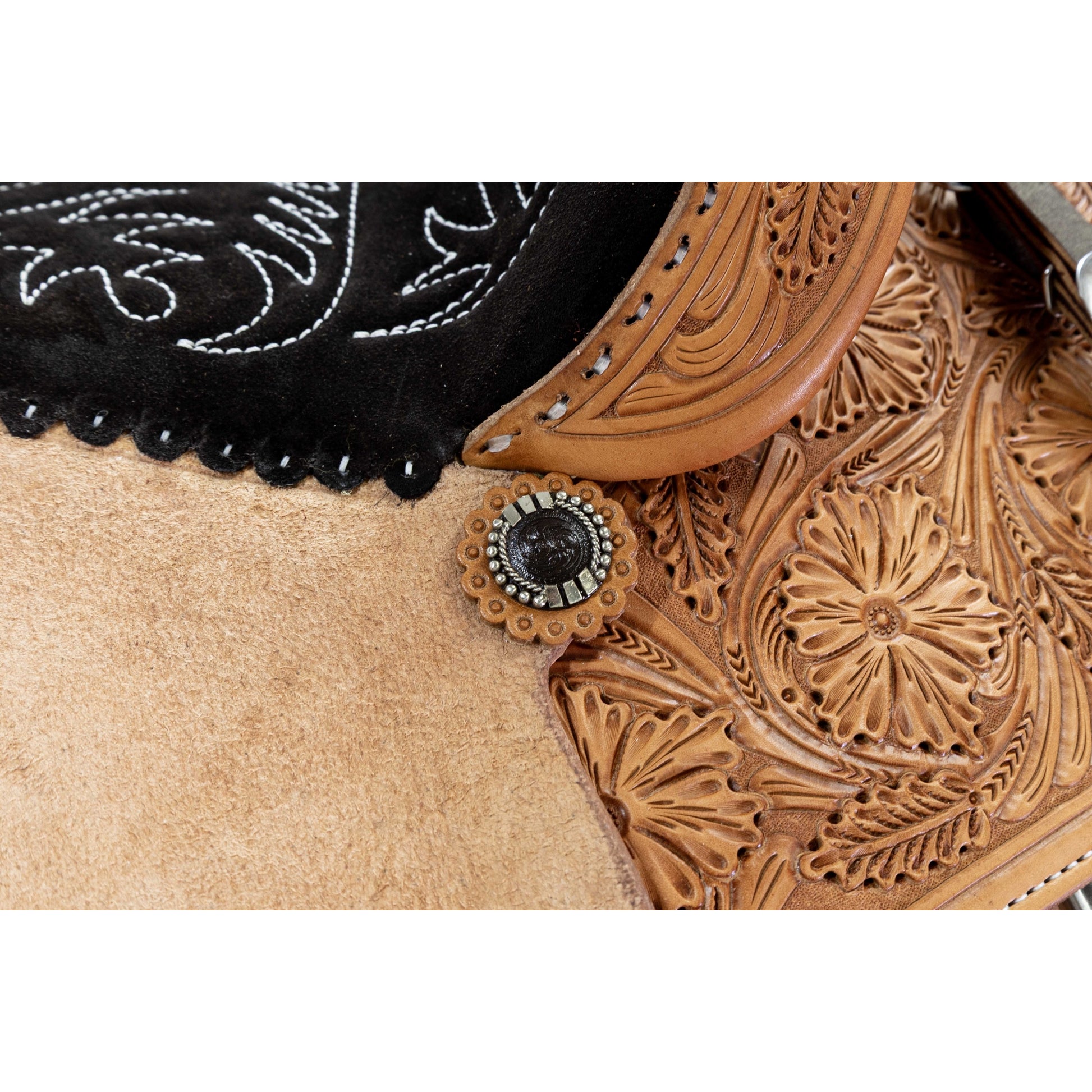 Circle Y PRCA 1/4 Tooled Team Roper Wyoming Saddle
