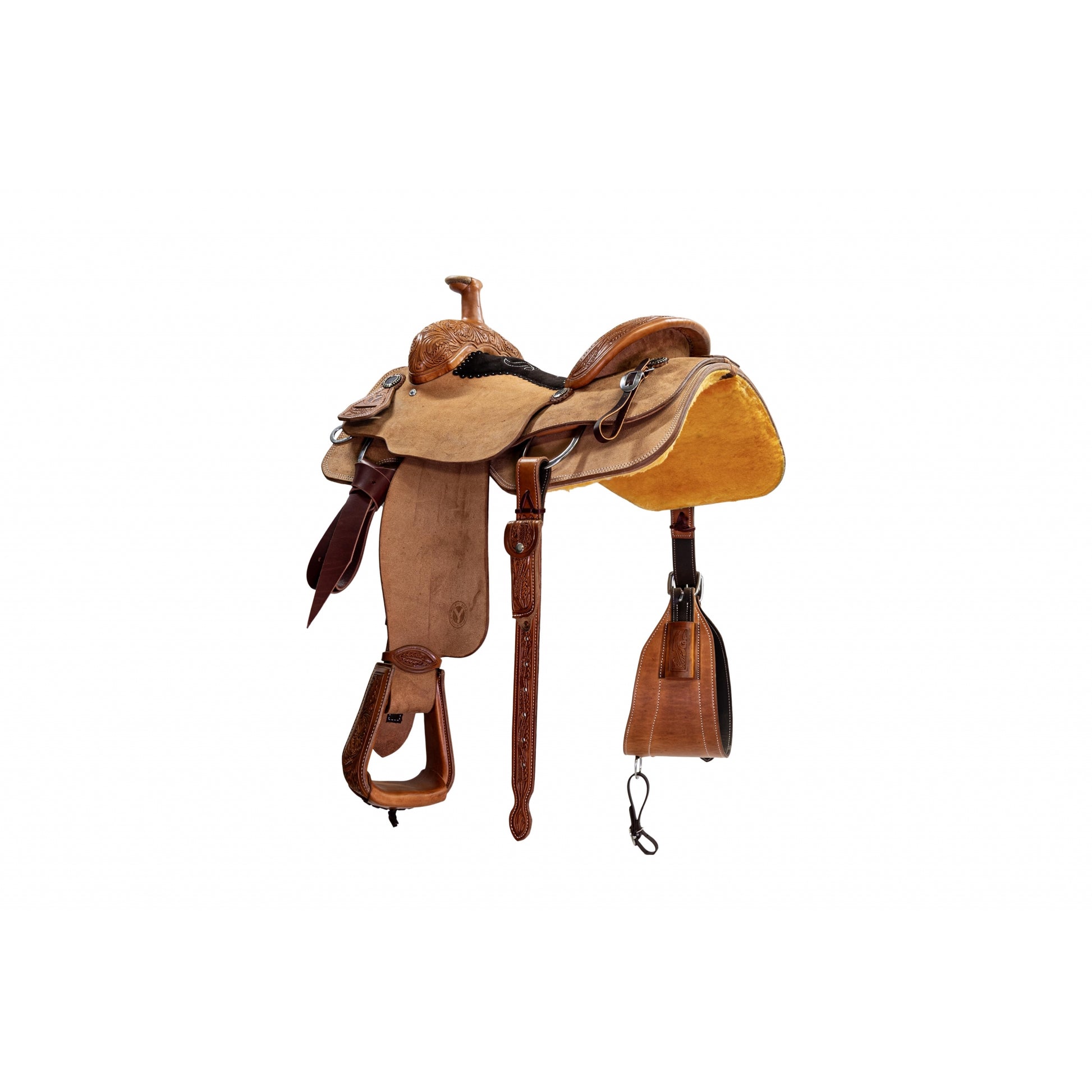 Circle Y PRCA 1/8 Tooled Team Roper Wyoming Saddle