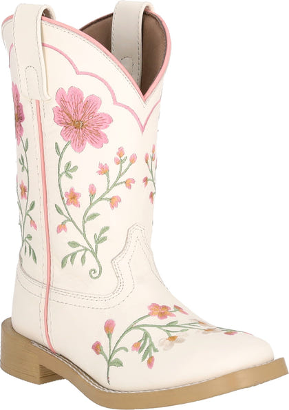Smoky Mountain Kids Girls Desert Bloom Embroidered Leather Western Boots