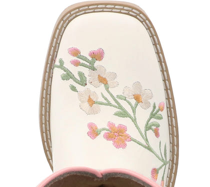 Smoky Mountain Kids Girls Desert Bloom Embroidered Leather Western Boots
