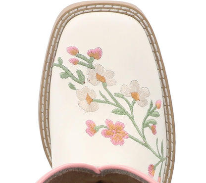 Smoky Mountain Kids Girls Desert Bloom Embroidered Leather Western Boots