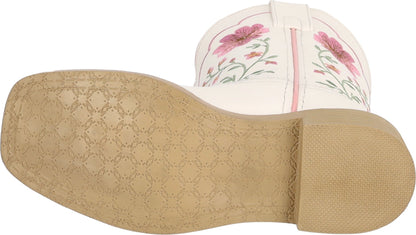 Smoky Mountain Kids Girls Desert Bloom Embroidered Leather Western Boots