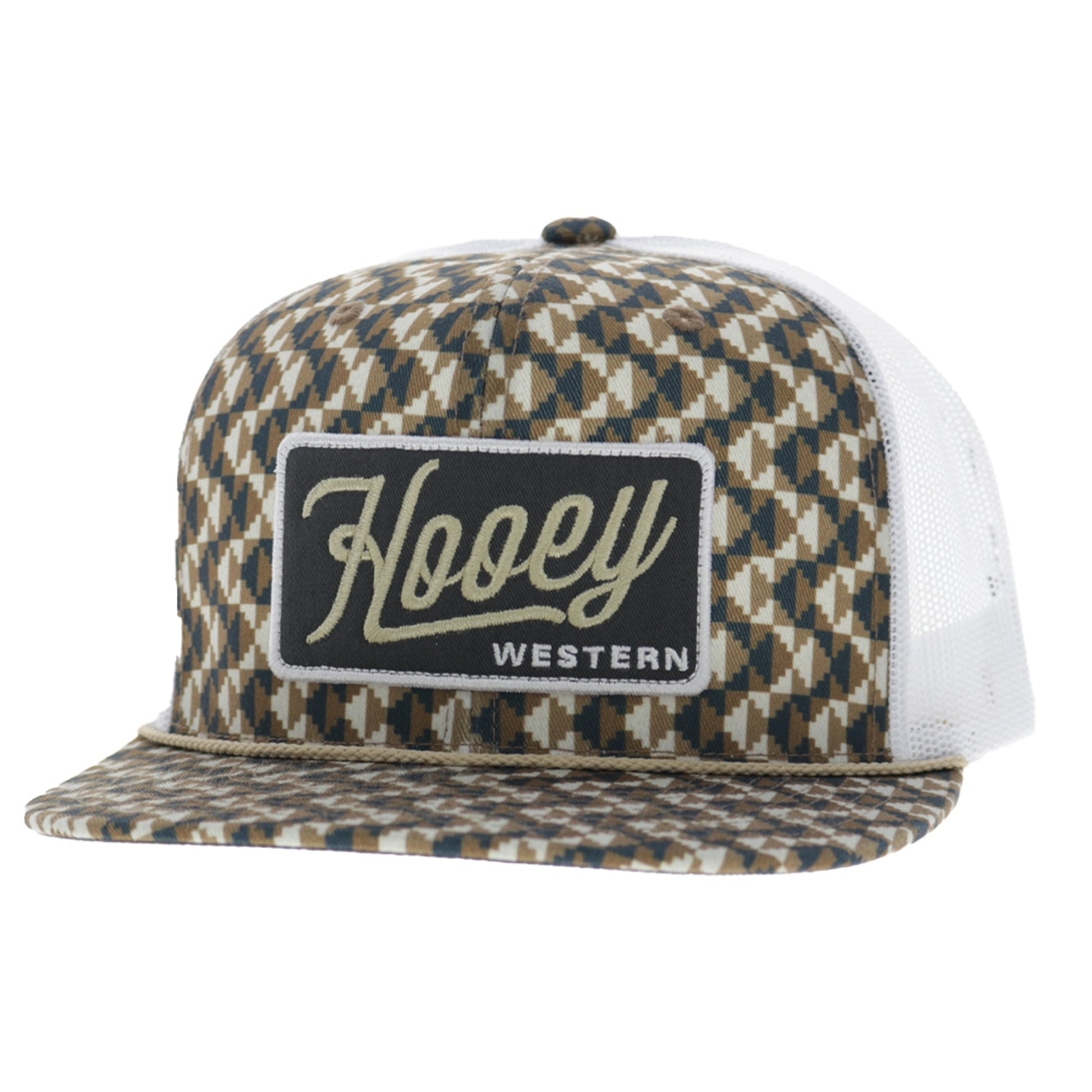 Hooey Lakota 6-Panel Trucker Hat with Black/Cream Patch