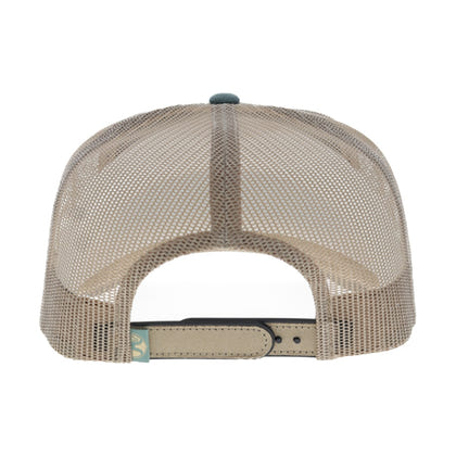 Hooey Shed 5-Panel Trucker with Brown Embroidery Logo and Green Bill