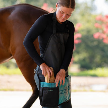 Kensington Grooming Apron Blue Ice Plaid