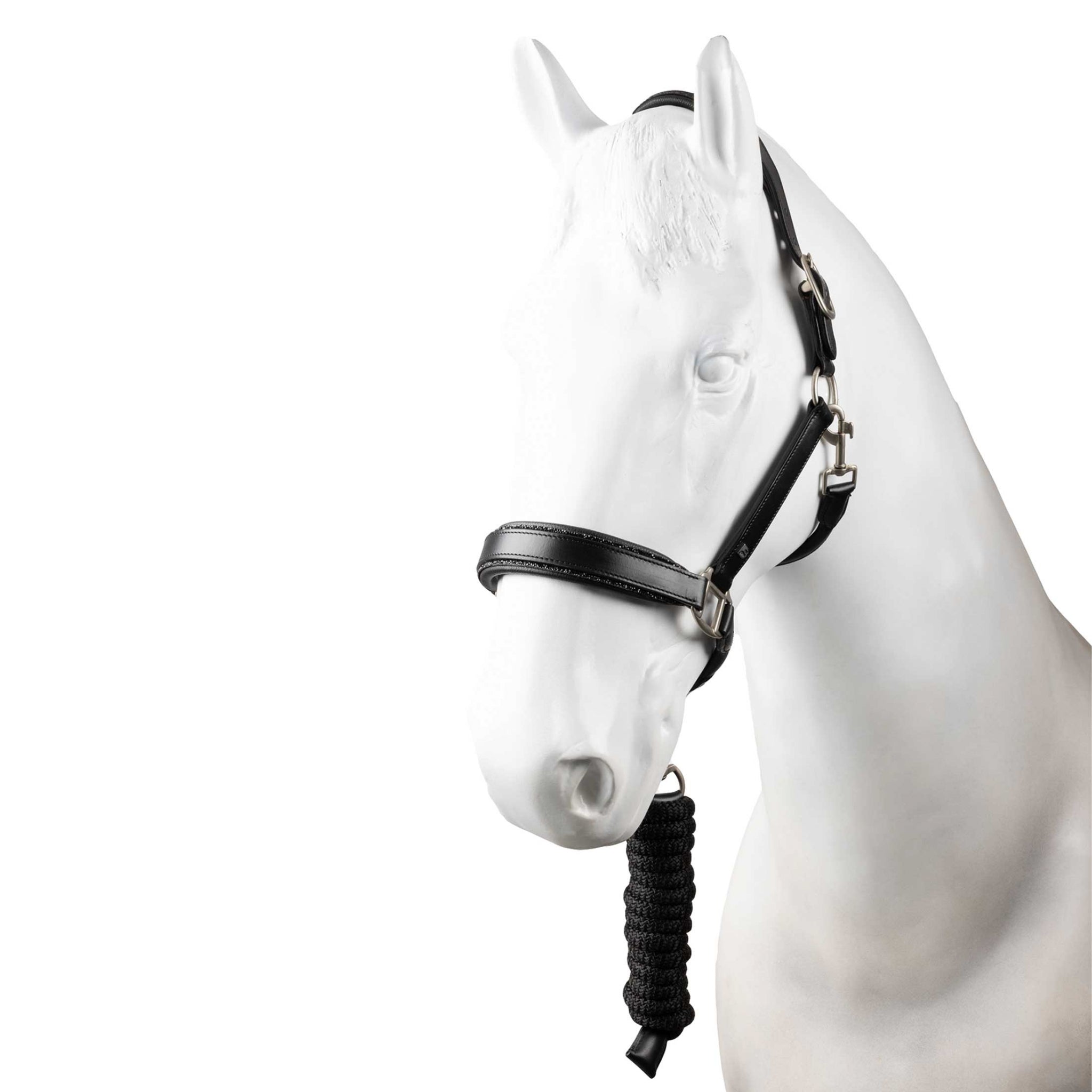 Horze Dynasty Crystal Leather Halter and Lead Set