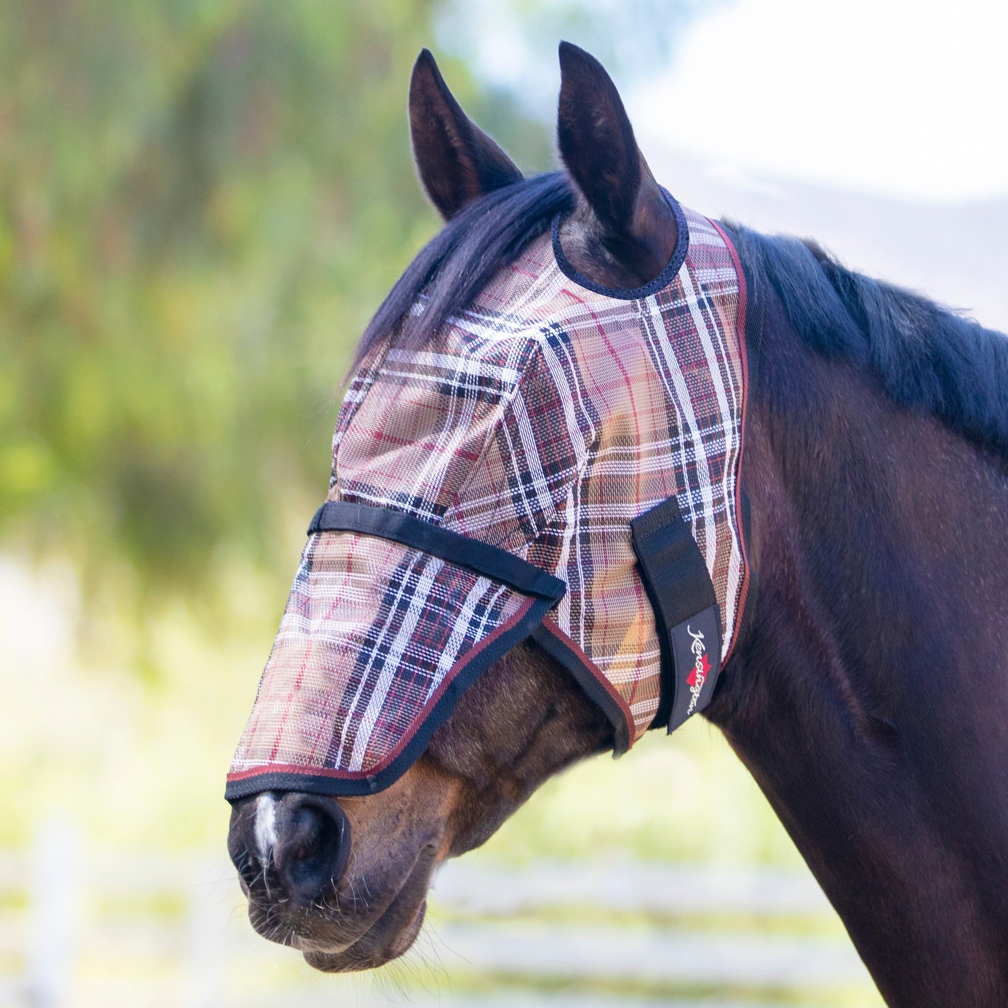Kensington UV Fly Mask with Nose - Dual Ear & Forelock