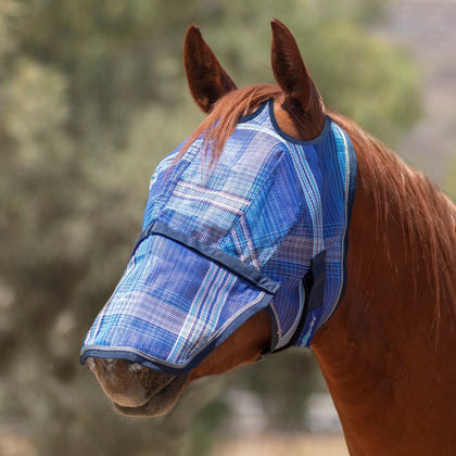 Kensington UV Fly Mask with Nose - Dual Ear & Forelock