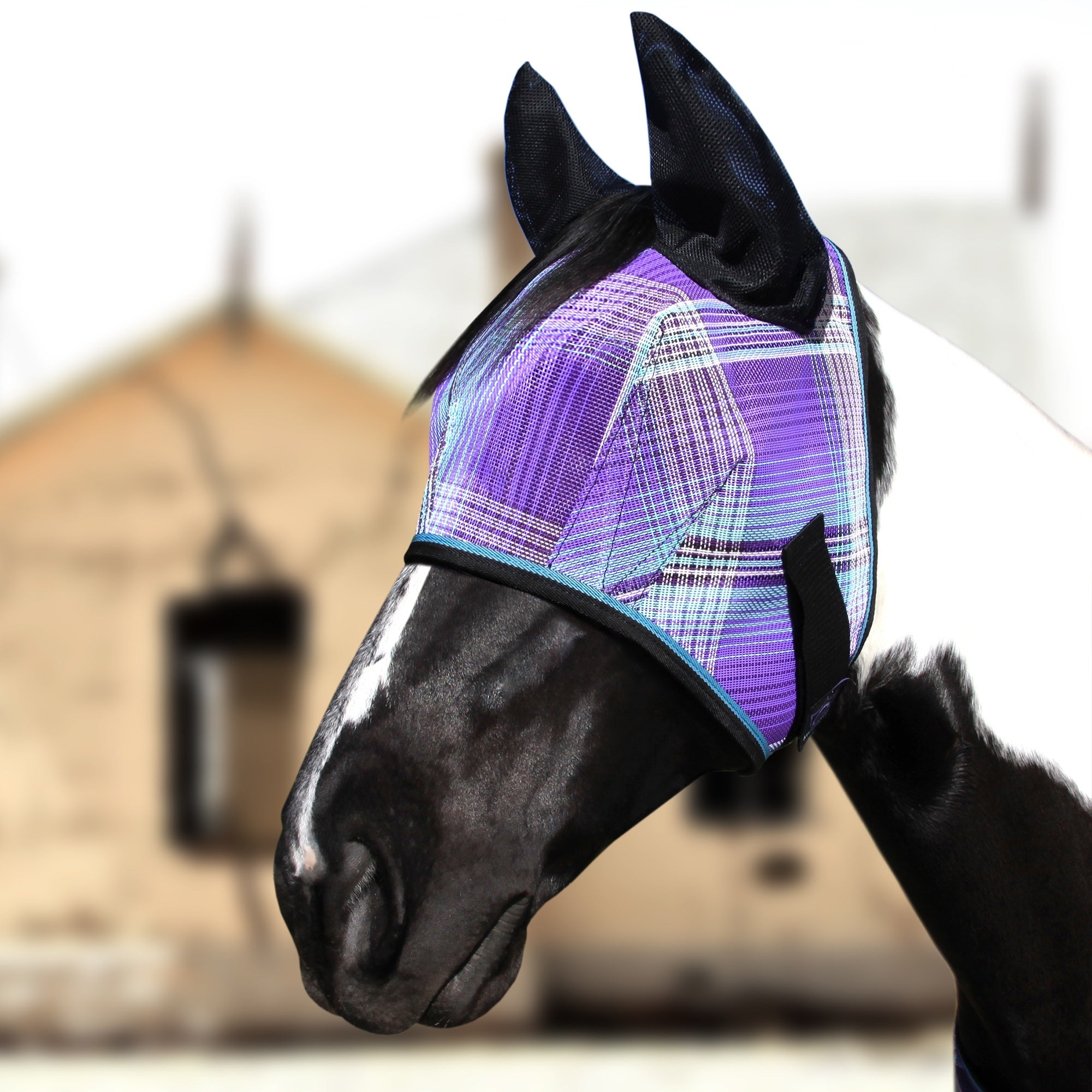 Kensington UV Fly Mask with Nose - Dual Ear & Forelock