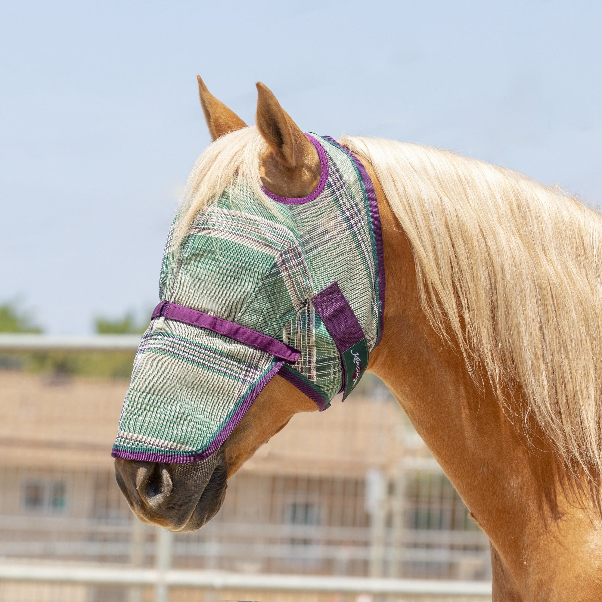 Kensington UV Fly Mask with Nose - Dual Ear & Forelock