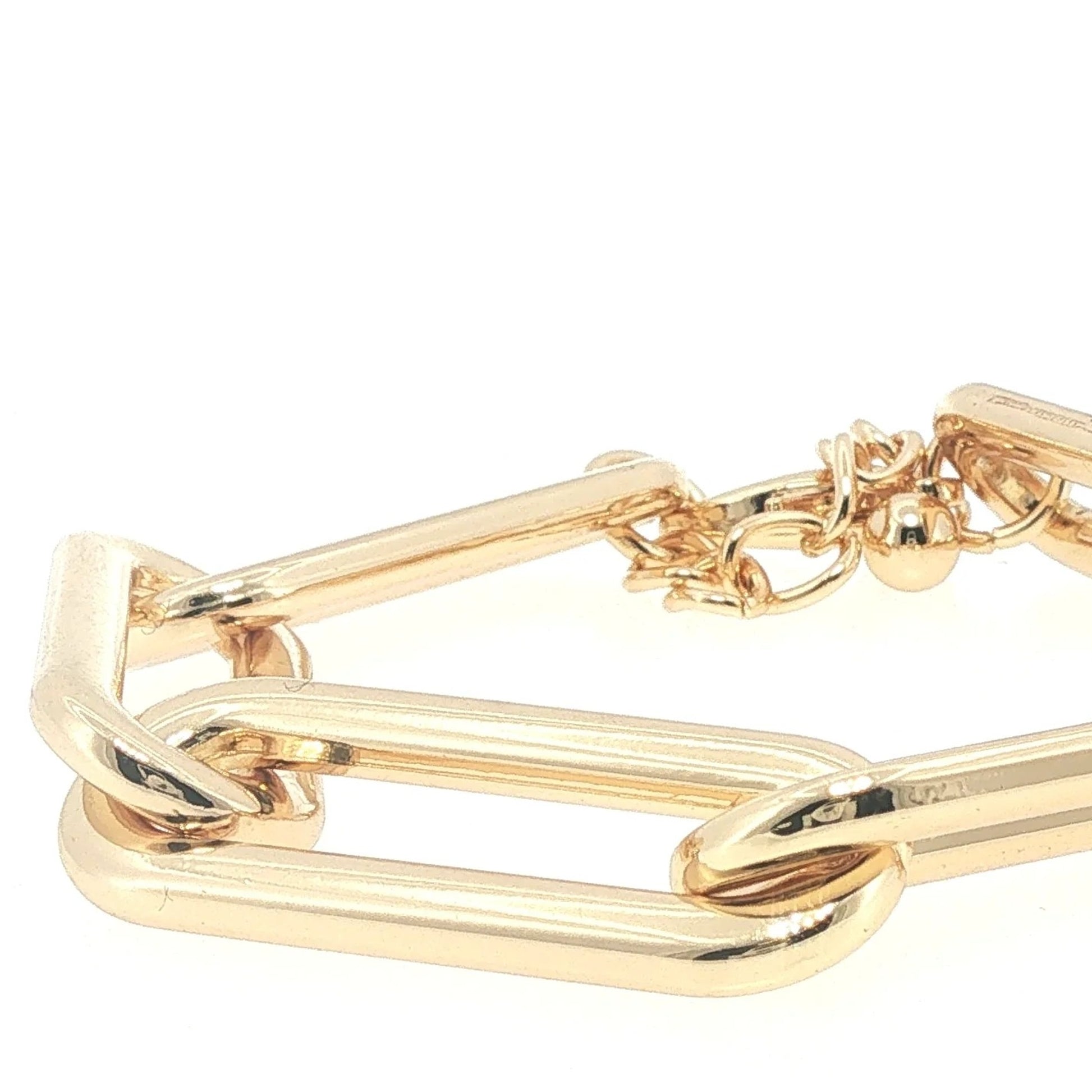 Equestrian Jewelry Brass Gold-Plated Paper Clip Bracelet