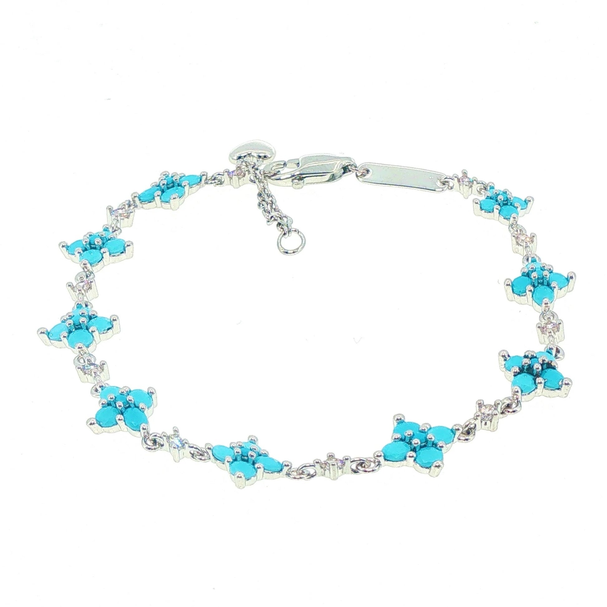Equestrian Jewelry Turquoise Clover Bracelet