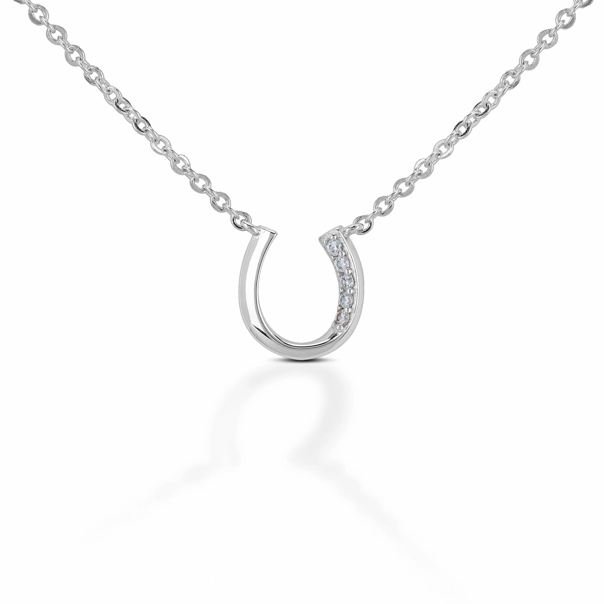 Equestrian Jewelry Inner Lined Horseshoe Necklace