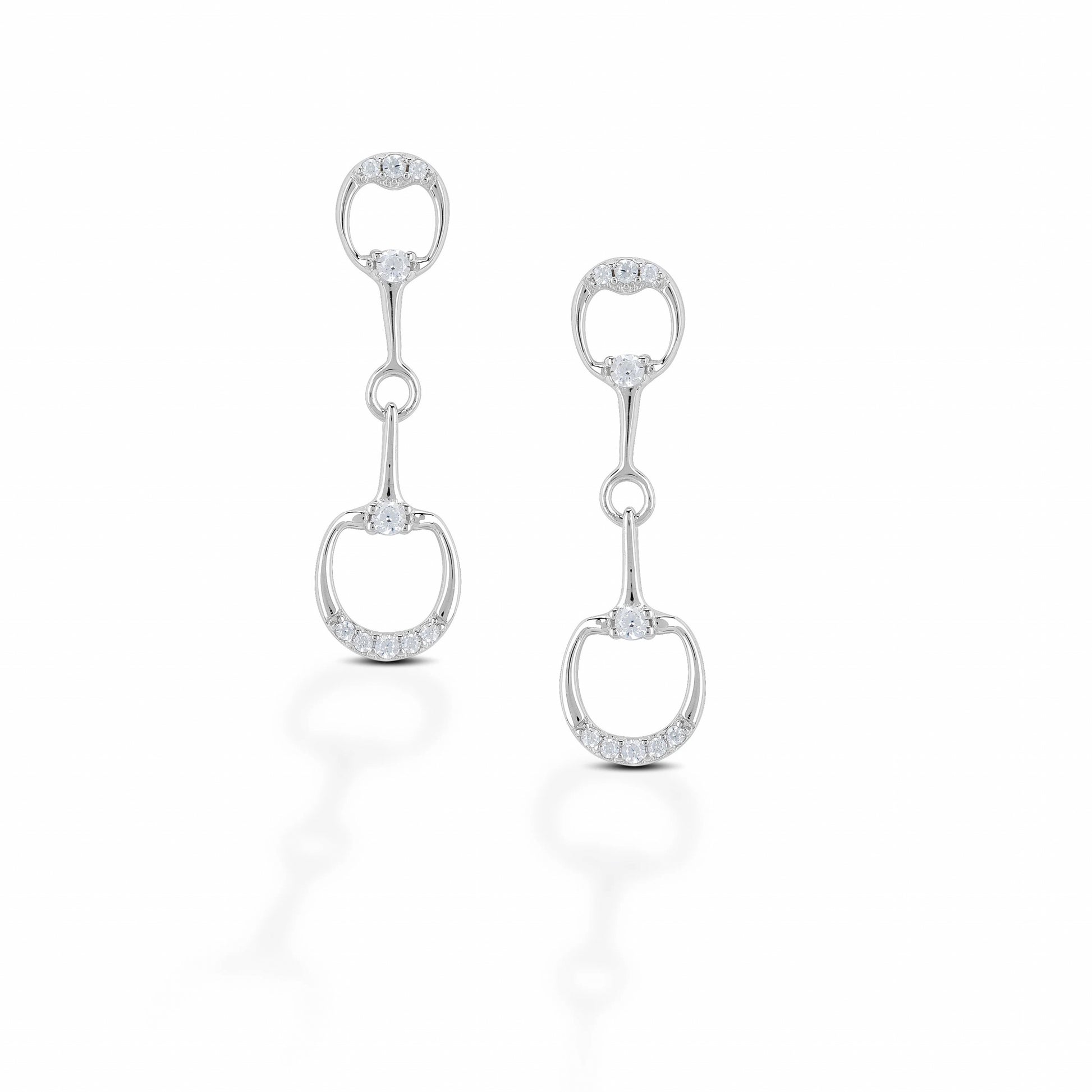 Equestrian Jewelry Diamond Bit Dangle Earrings