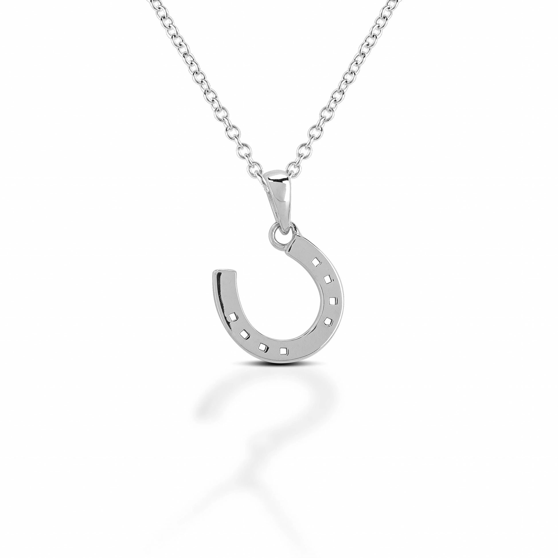 Equestrian Jewelry Dangling Horseshoe Necklace