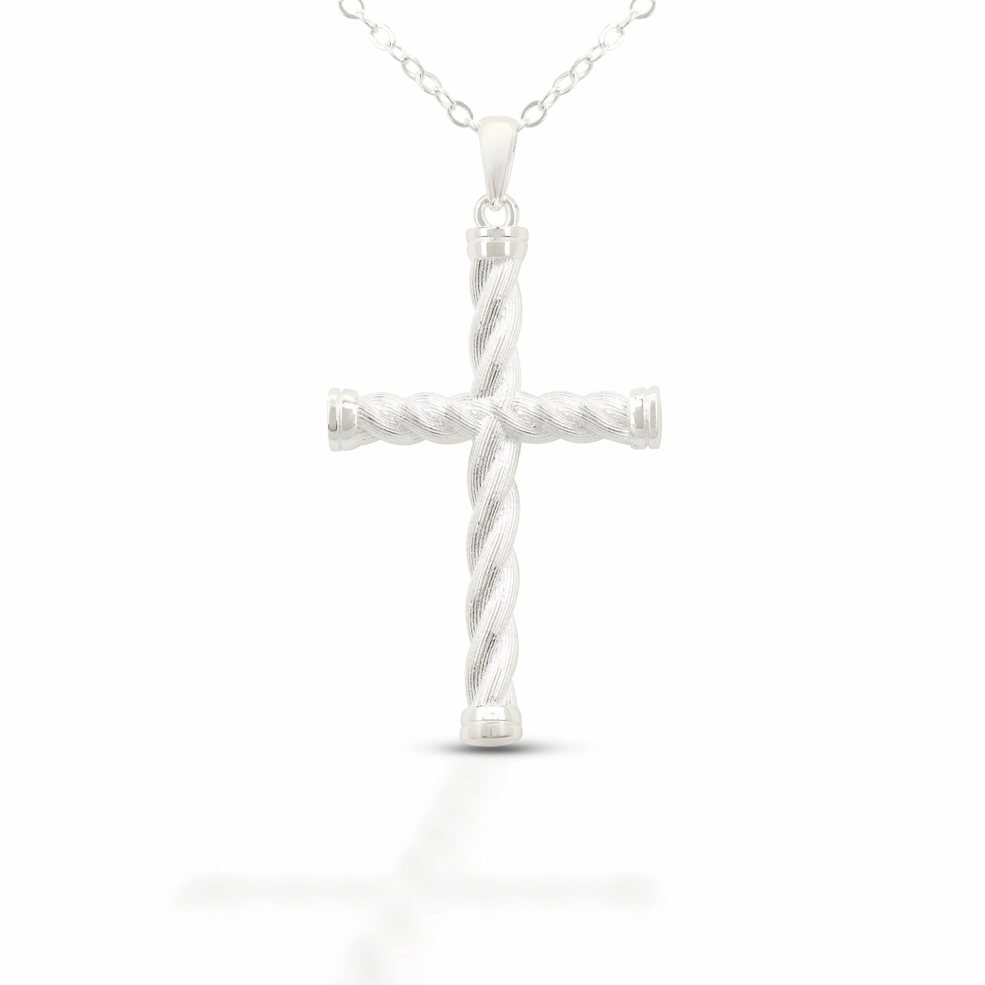Equestrian Jewelry Twisted Cross Pendant Necklace