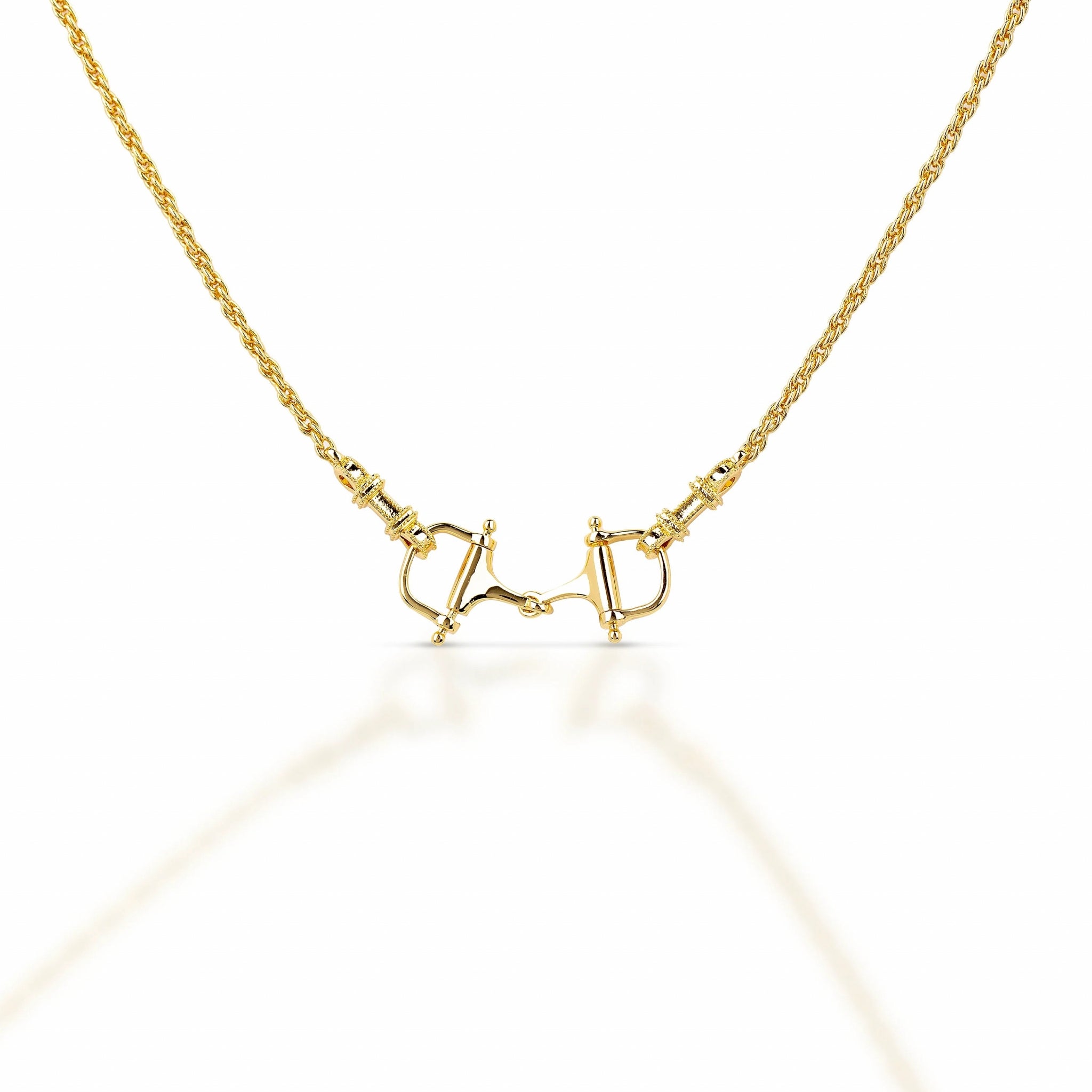 Equestrian Jewelry D-Bit Necklace In Gold