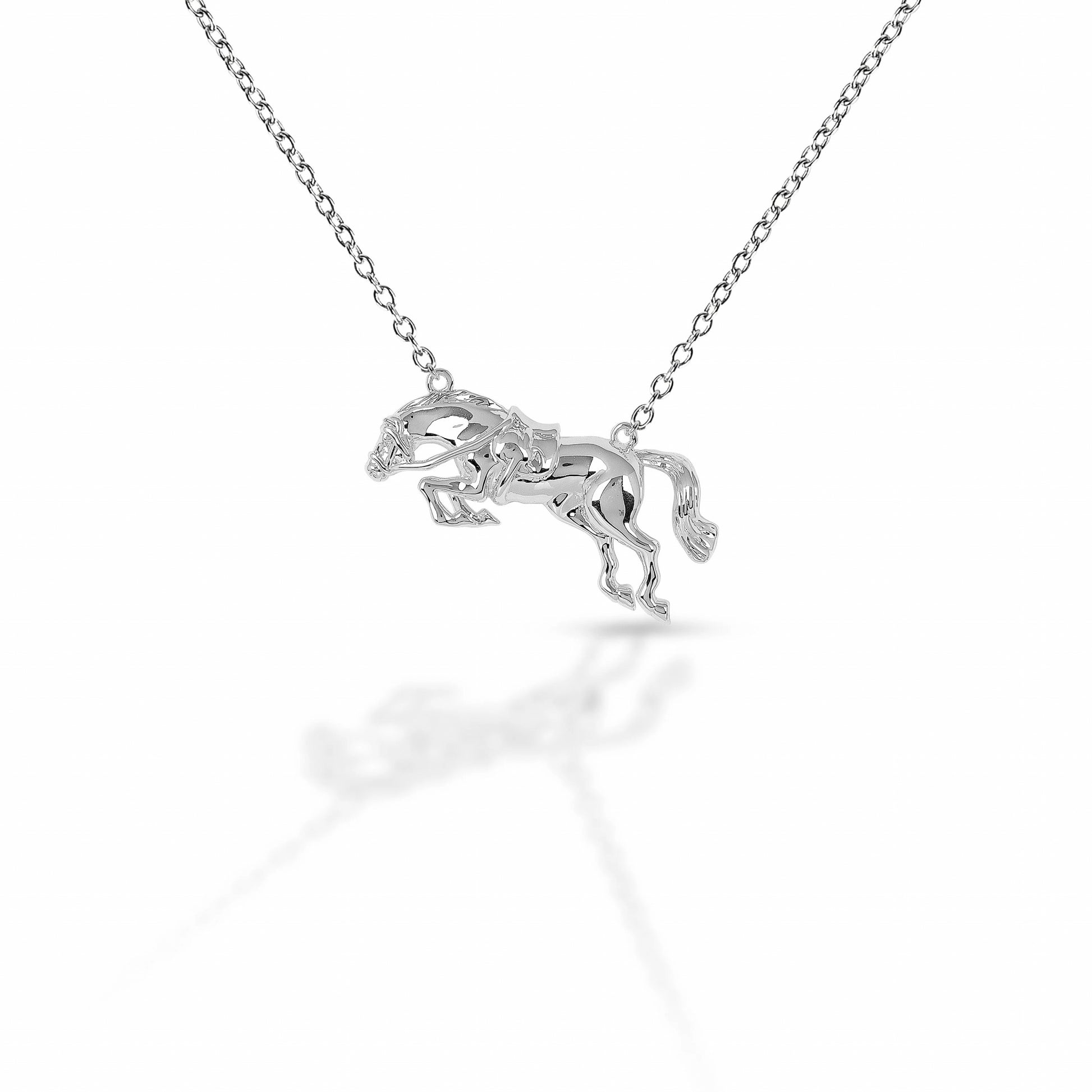 Equestrian Jewelry Jumping Horse Necklace
