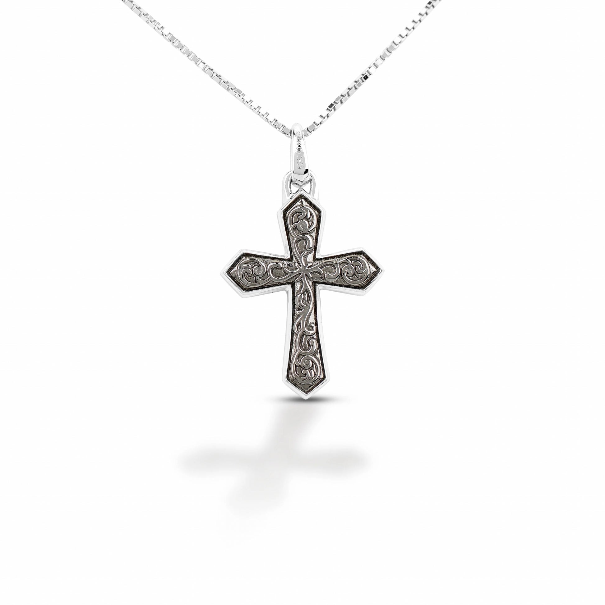 Equestrian Jewelry Small Silver Cross Pendant Necklace