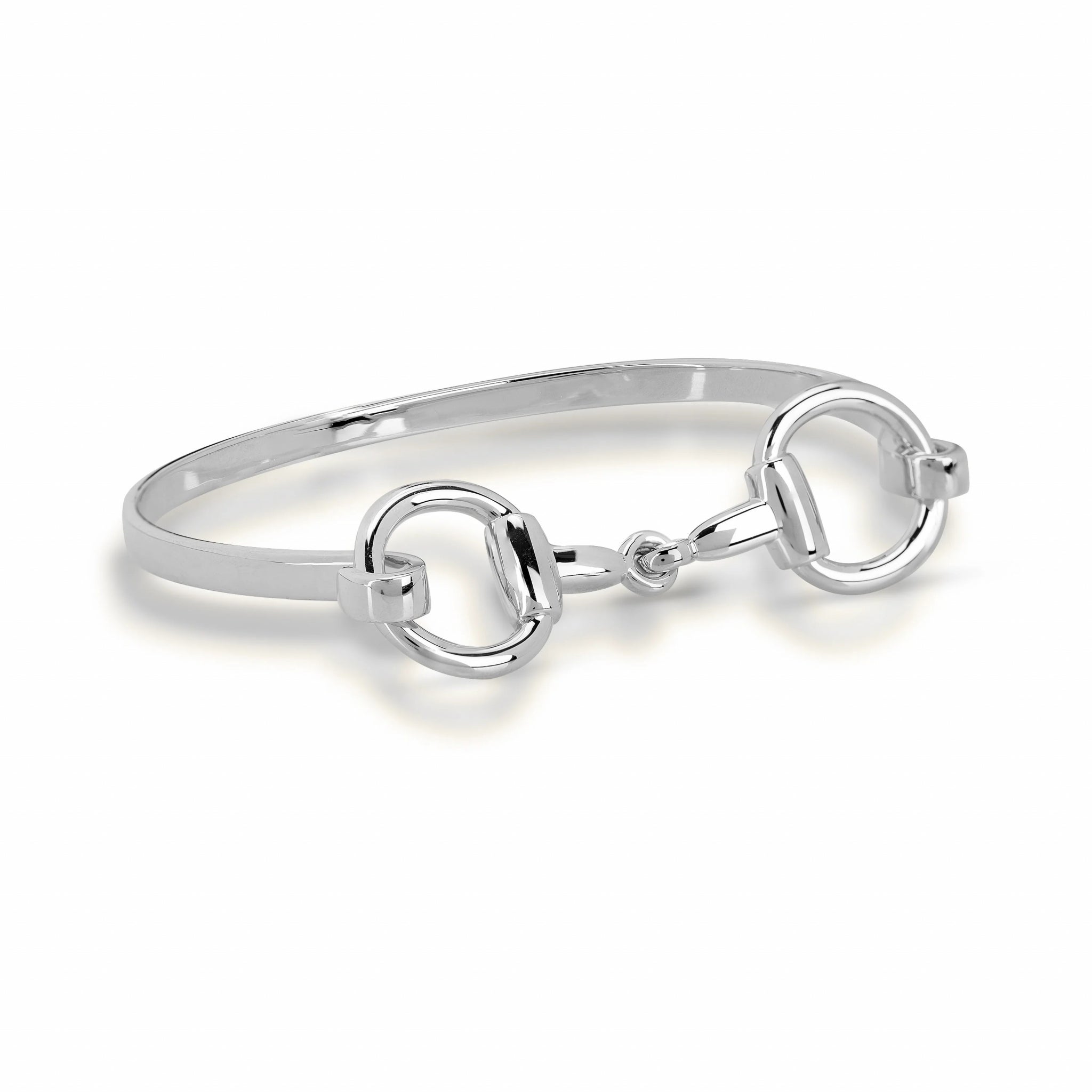 Equestrian Jewelry Silver Bit Bangle Bracelet