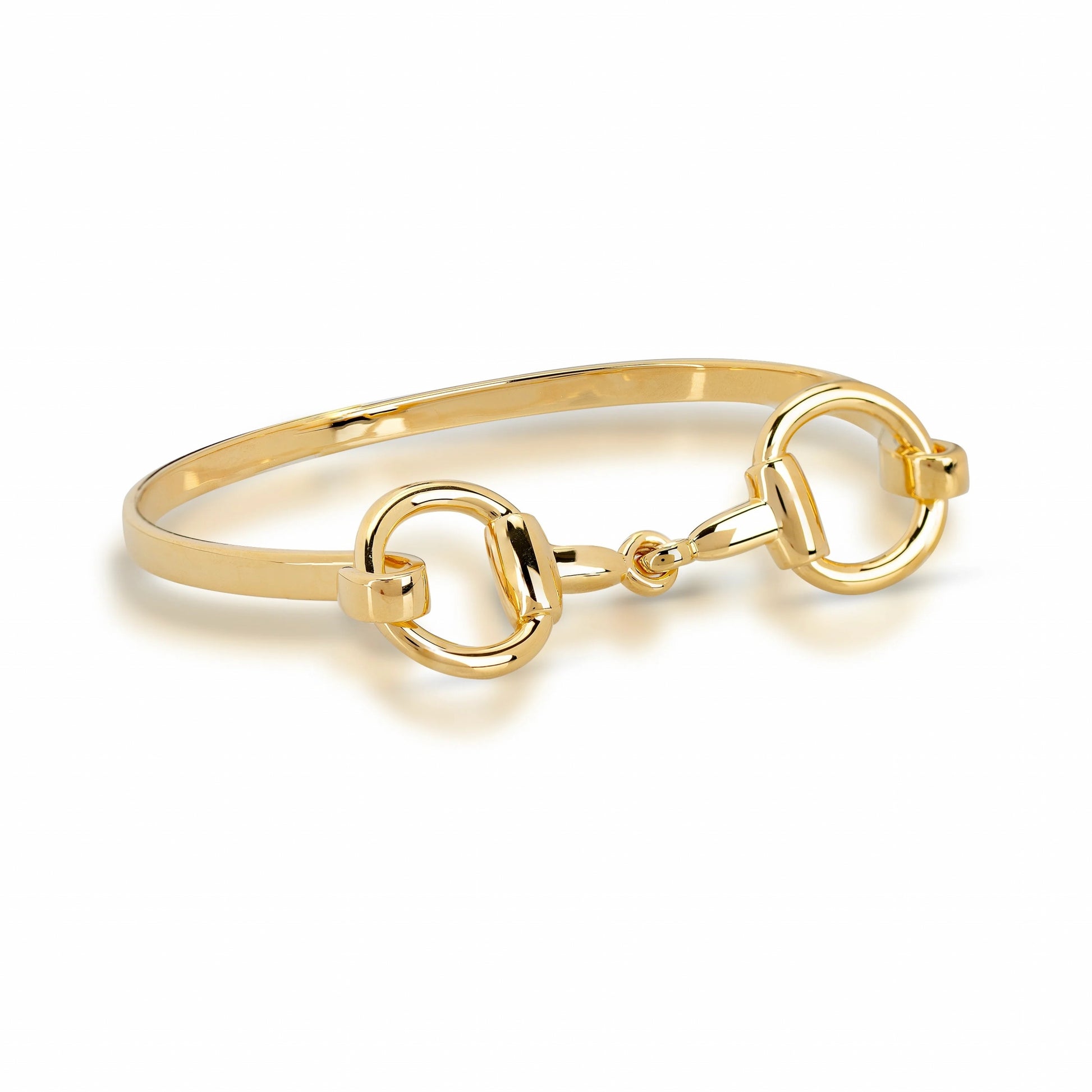 Equestrian Jewelry Bit Bangle Bracelet In Gold