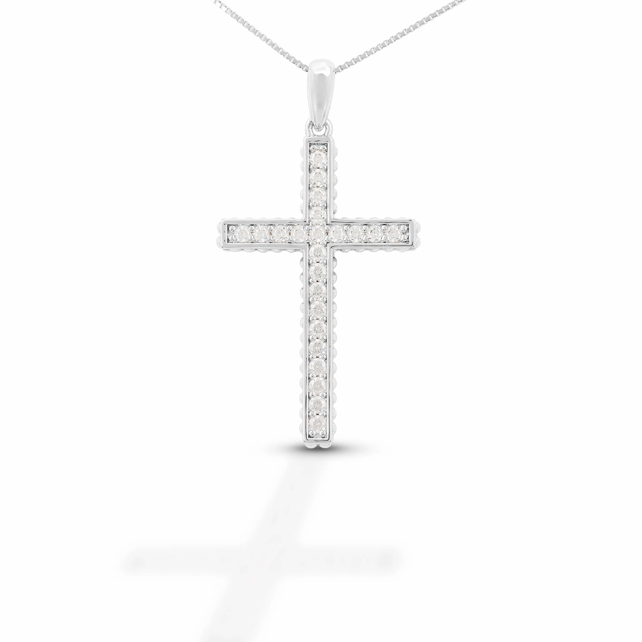 Equestrian Jewelry Studded Cross Pendant Necklace