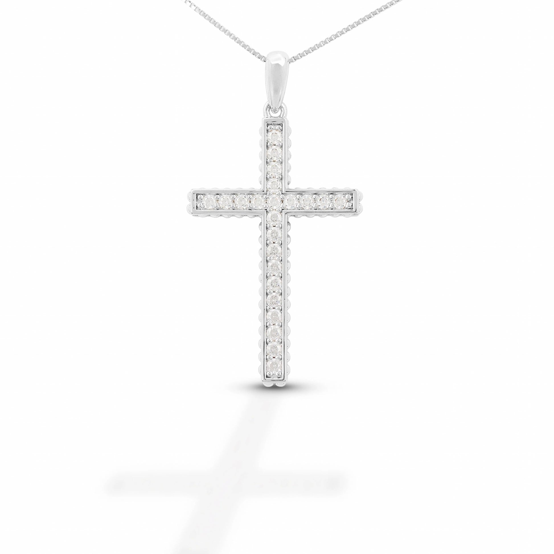 Equestrian Jewelry Studded Cross Pendant Necklace
