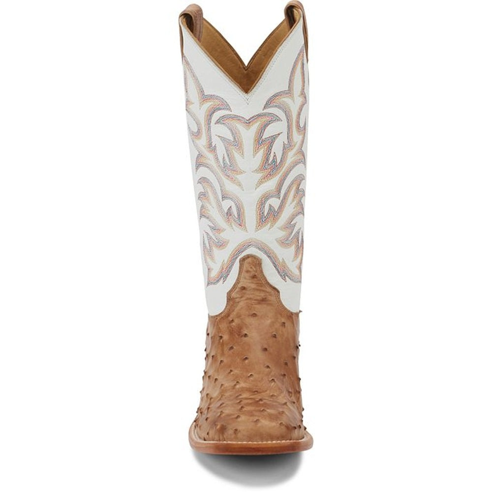 Justin Mens Pascoe 13" Full Quill Ostrich Boots