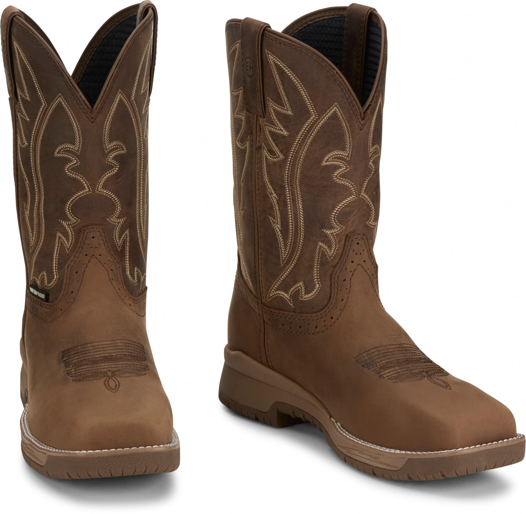 Justin Mens Nitread 11" Waterproof Nano Comp Toe Boots