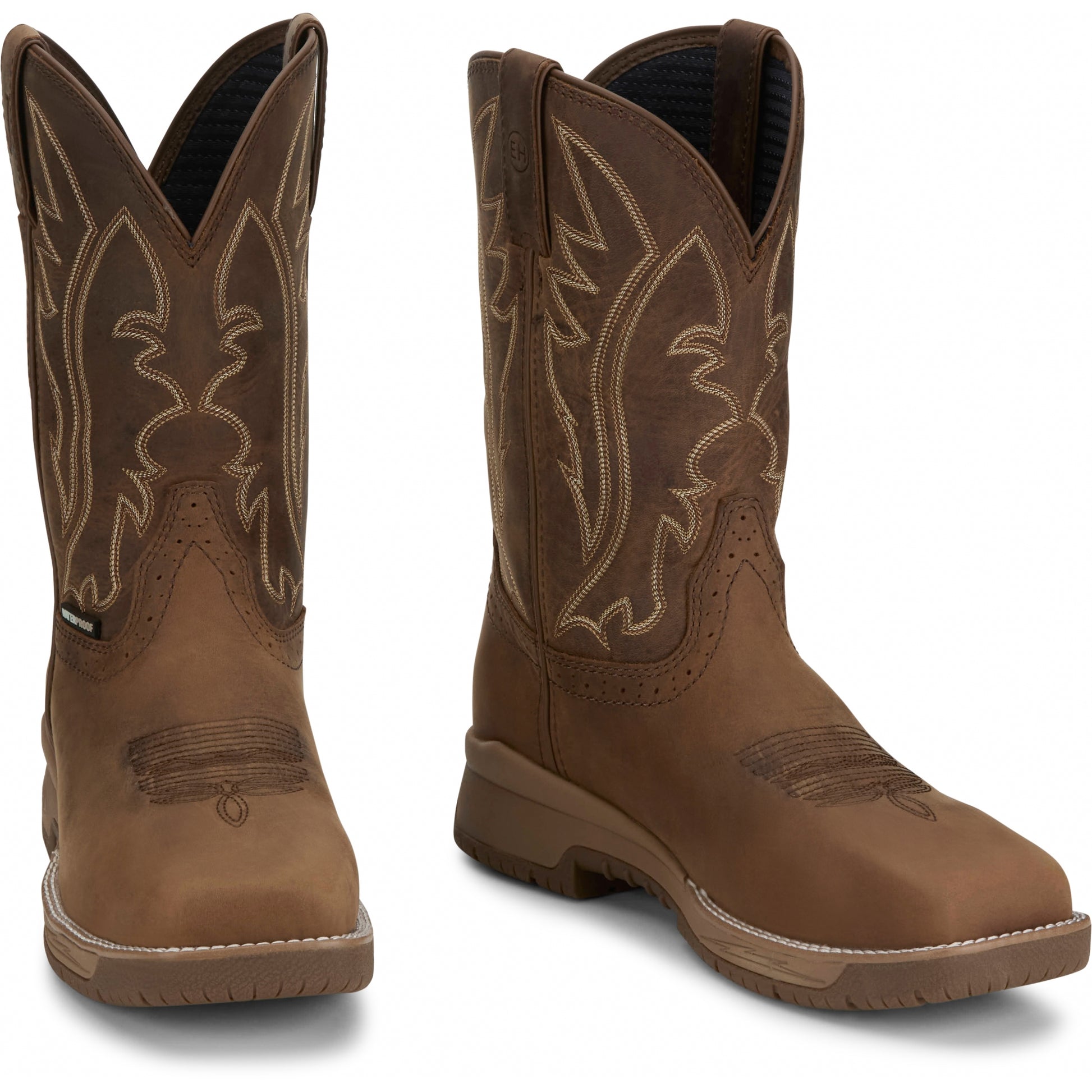 Justin Mens Nitread 11" Waterproof Nano Comp Toe Boots