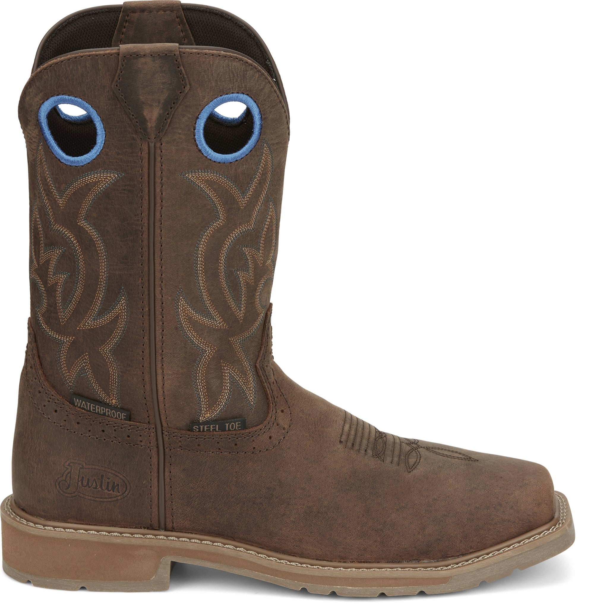 Justin Mens All Around 11" Waterproof Steel Toe Boots