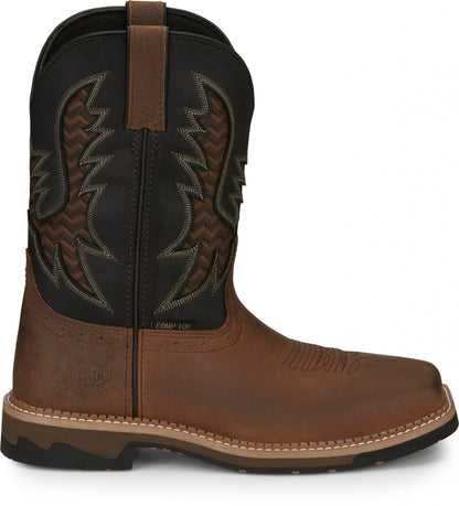 Justin Mens Bolt 11" Nano Comp Toe Boots