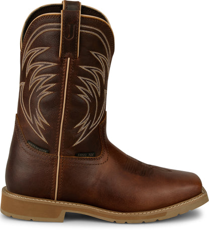 Justin Mens Daywork 11" Steel Toe Waterproof Boots